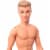 Mattel Barbie® Ken Beach Doll Wearing Striped Swimsuit Perspective: top