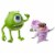 Mattel Disney Pixar Monsters Inc Mike Wazowski Boo Figures Perspective: top
