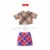 Barbie Fashion Pack with Multi-Colored Plaid Crop Top & Mini Skirt & Accessories Perspective: top