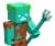 Mattel Minecraft Drowned Figure Perspective: top