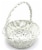 Holiday Home Easter Painted Split Willow Basket - White Perspective: top