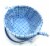HH 8.5in Lined Bamboo Basket Blue Perspective: top