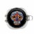 Holiday Home Day of the Dead Clamp Jar- Purple Skull Perspective: top