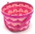 Holiday Home Easter 8.5” Two Tone Bamboo Basket - Pink Perspective: top