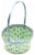 Holiday Home Easter Checkerboard Weave Basket- Green Perspective: top