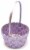 Holiday Home Easter Pearlized Bamboo Basket- Purple Perspective: top