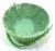 HH 8.5in Lined Bamboo Basket - Green Perspective: top