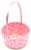 Holiday Home Easter Pearlized Bamboo Basket- Pink Perspective: top