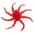 Holiday Home 26.5 Inch Orange Octopus Plush Perspective: top