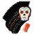 Holiday Home Day Of The Dead Skull Shaped Treat Bags Perspective: top