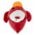 Holiday Home 8.5 Inch Cherry Red Duck Plush Perspective: top