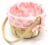 Holiday Home Easter 9” Bunny Print Lined Softwood Basket – Pink Perspective: top