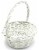 Holiday Home Easter Painted Split Willow Basket - White Perspective: top