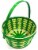Holiday Home Easter Basket Two Tone Bamboo - Green Perspective: top