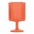 HD Designs Outdoors Poly Pro Ribbed Wine Goblet - Papaya Orange Perspective: top