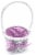 Holiday Home Easter Painted Polka Dot Lined Willow Basket - Purple Perspective: top