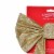 Holiday Home Metallic Bow Wreath - Gold Perspective: top
