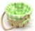 Holiday Home Easter Large Gingham Lined Basket - Green Perspective: top