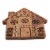 Holiday Home Wood Serve Board - Gingerbread House Perspective: top
