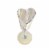 Holiday Home Valentine's Day Heart Shaped Flute Clear Iridescent Champagne Glasses Perspective: top