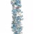 Holiday Home 10' Ice Blue and Silver Tinsel Garland Christmas Decoration Perspective: top