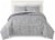 Everyday Living® Geo Lines Reversible Queen 7 Piece Sheet - White/Grey Perspective: top