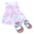 Sophia's Stripe Party Dress and Sandals for 18  Dolls, Pink/White Perspective: top