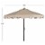 SAFAVIEH Outdoor Collection Zimmerman 9-Foot Tilt Umbrella & Flap Beige Perspective: top