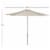 SAFAVIEH Outdoor Collection Hurst 9-Foot Easy Glide Market Umbrella Beige Perspective: top