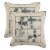 SAFAVIEH Dip Dye Quartre Patch Pillow Set of 2 Seasalt Perspective: top