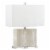 SAFAVIEH Delia Table Lamp | Creme | Perspective: top