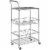 SAFAVIEH Carmen 4-Tier Chrome Wire Adjustable Cart Chrome Perspective: top
