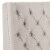SAFAVIEH London Winged Linen Headboard Flat Nail Head Taupe Full Perspective: top