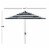 SAFAVIEH Outdoor Collection Iris Fashion Line 9-Foot Tilt Umbrella Black / White Perspective: top