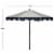 SAFAVIEH Outdoor Collection City Fashion 9-Foot Tilt Umbrella Beige / Navy Perspective: top