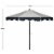 SAFAVIEH Outdoor Collection City Fashion 9-Foot Tilt Umbrella Beige / Navy Perspective: top