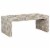SAFAVIEH Adkin Rattan Coffee Table White Perspective: top