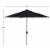 SAFAVIEH Outdoor Collection Ortega 9-Foot Tilt Crank Umbrella Black Perspective: top