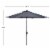 SAFAVIEH Outdoor Collection Ortega 9-Foot Tilt Crank Umbrella Grey Perspective: top