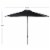 SAFAVIEH Outdoor Collection Hurst 9-Foot Push Up Umbrella Black Perspective: top
