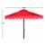 SAFAVIEH Outdoor Collection Elegant Valance 9-Foot Tilt Umbrella Red / White Perspective: top