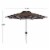 SAFAVIEH Outdoor Collection Athens Inside Out Striped 9-Foot Umbrella Brown/White Perspective: top