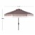 SAFAVIEH Outdoor Collection Milan Fringe 9-Foot Tilt Umbrella Grey/White Perspective: top