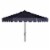 SAFAVIEH Outdoor Collection Venice Single Scallop 9-Foot Tilt Umbrella Navy/White Perspective: top