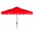 SAFAVIEH Outdoor Collection Venice Single Scallop 9-Foot Tilt Umbrella Red/White Perspective: top
