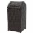 SAFAVIEH Outdoor Collection Bishop Outdoor Wicker 18 Gallon Trash Bin Brown Perspective: top
