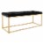 SAFAVIEH Reynolds Velvet Bench Black / Brass Perspective: top