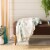 Safavieh Nicola Metallic Throw Blanket - White Perspective: top
