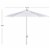 SAFAVIEH Outdoor Collection Hurst 9-Foot Push Up Umbrella White Perspective: top
