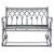 SAFAVIEH Outdoor Collection Ressi Rock Bench Black Rust Perspective: top